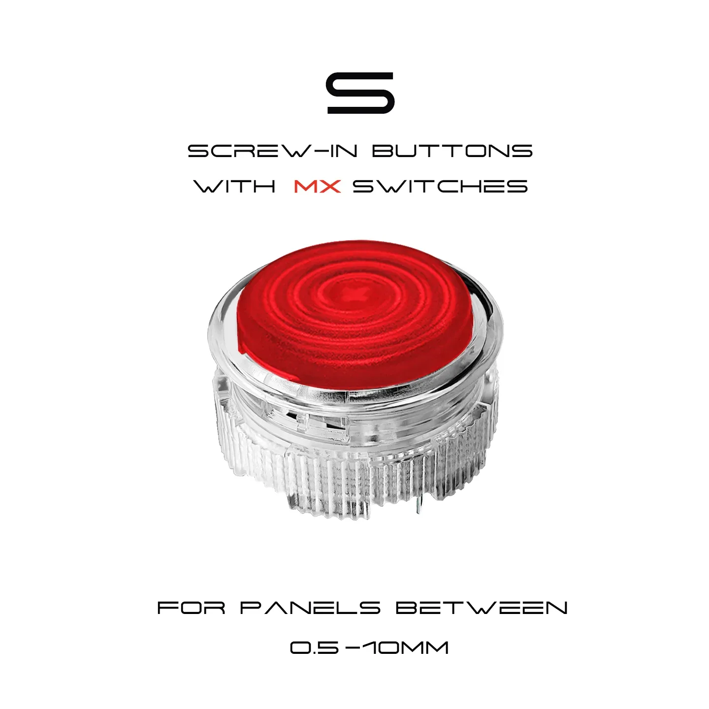 Bouton d'arcade Raptor ST-S1 - Givré, commutateurs profil MX, cadre rond transparent, interface 2,8 mm slide 14