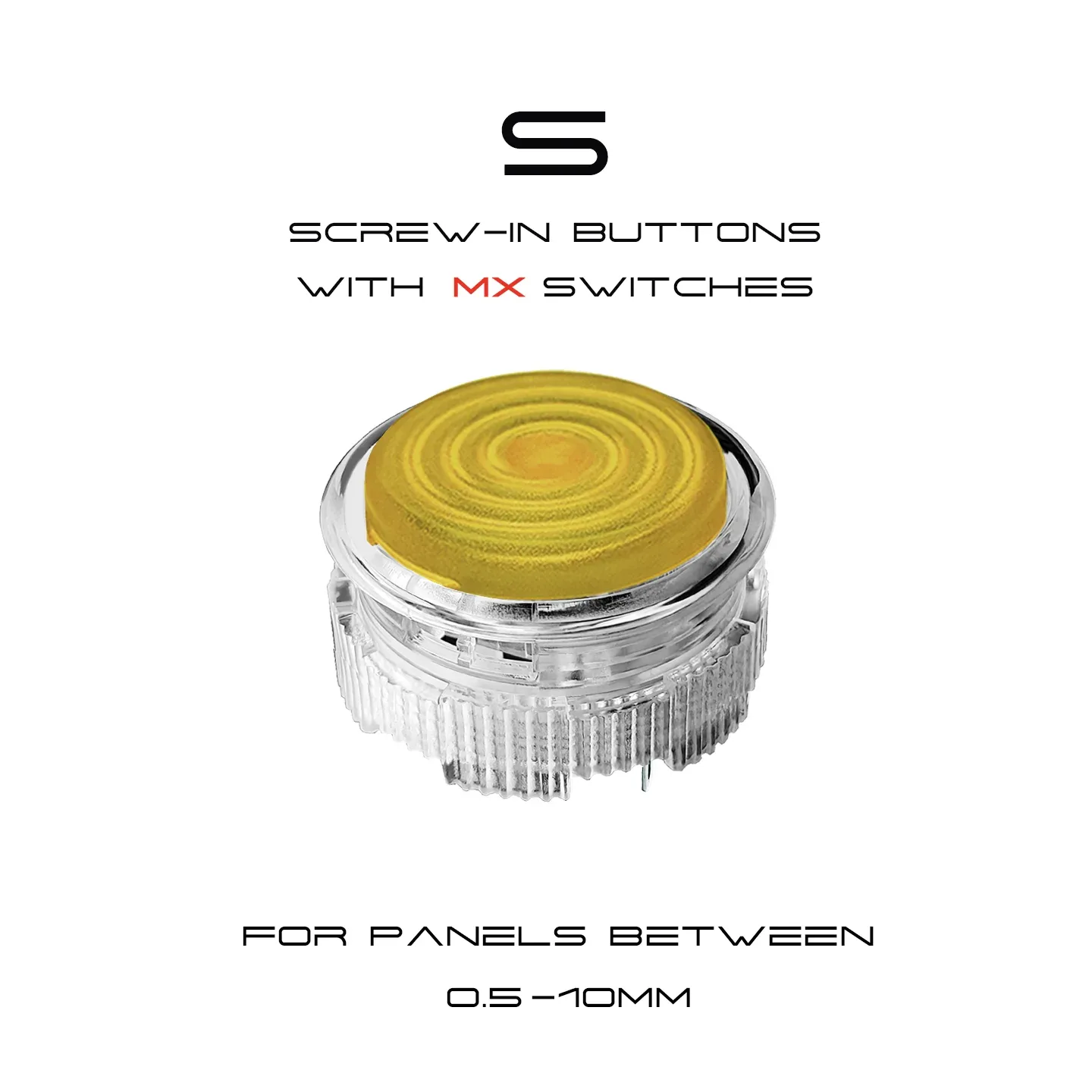 Bouton d'arcade Raptor ST-S1 - Givré, commutateurs profil MX, cadre rond transparent, interface 2,8 mm slide 7