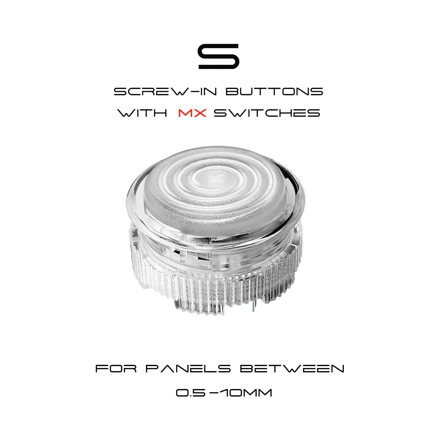 Bouton d'arcade Raptor ST-S1 - Givré, commutateurs profil MX, cadre rond transparent, interface 2,8 mm slide 11