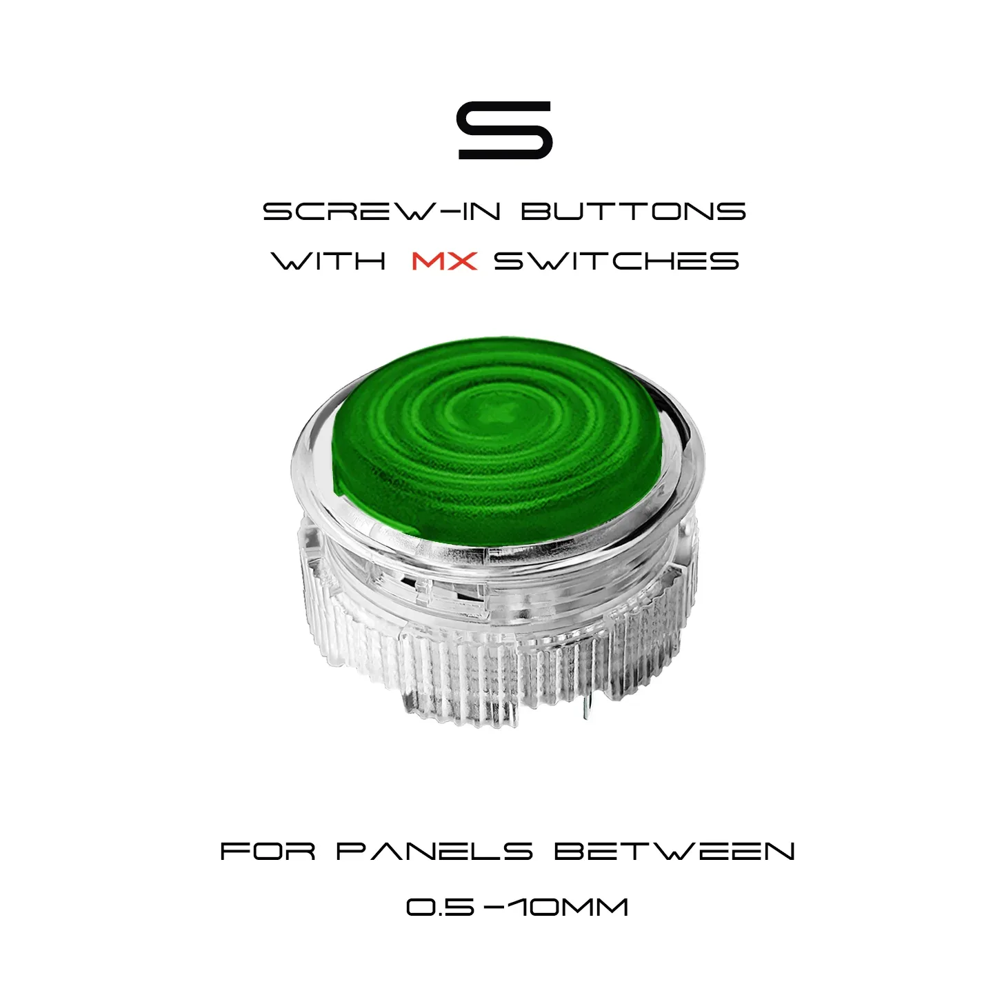Bouton d'arcade Raptor ST-S1 - Givré, commutateurs profil MX, cadre rond transparent, interface 2,8 mm slide 10