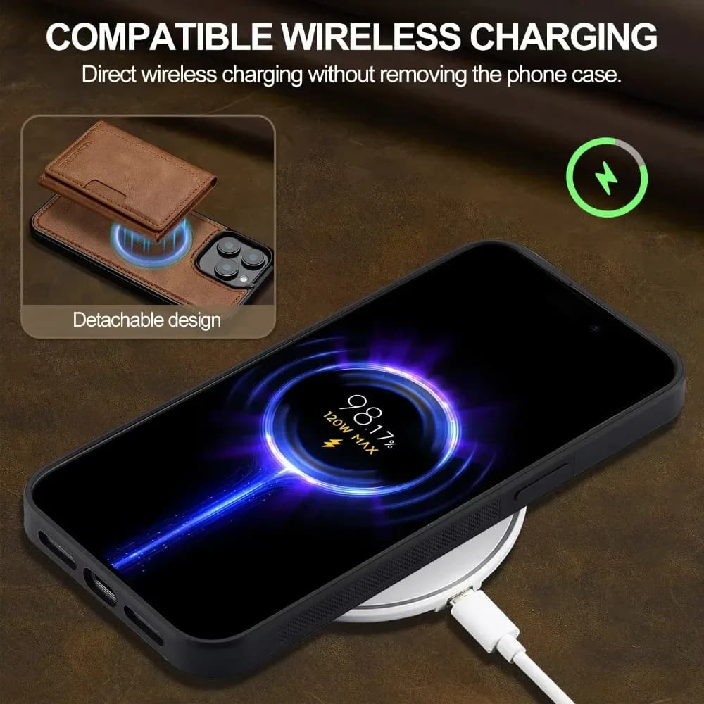 Étui portefeuille détachable avec porte-carte MagSafe pour iPhone slide 2