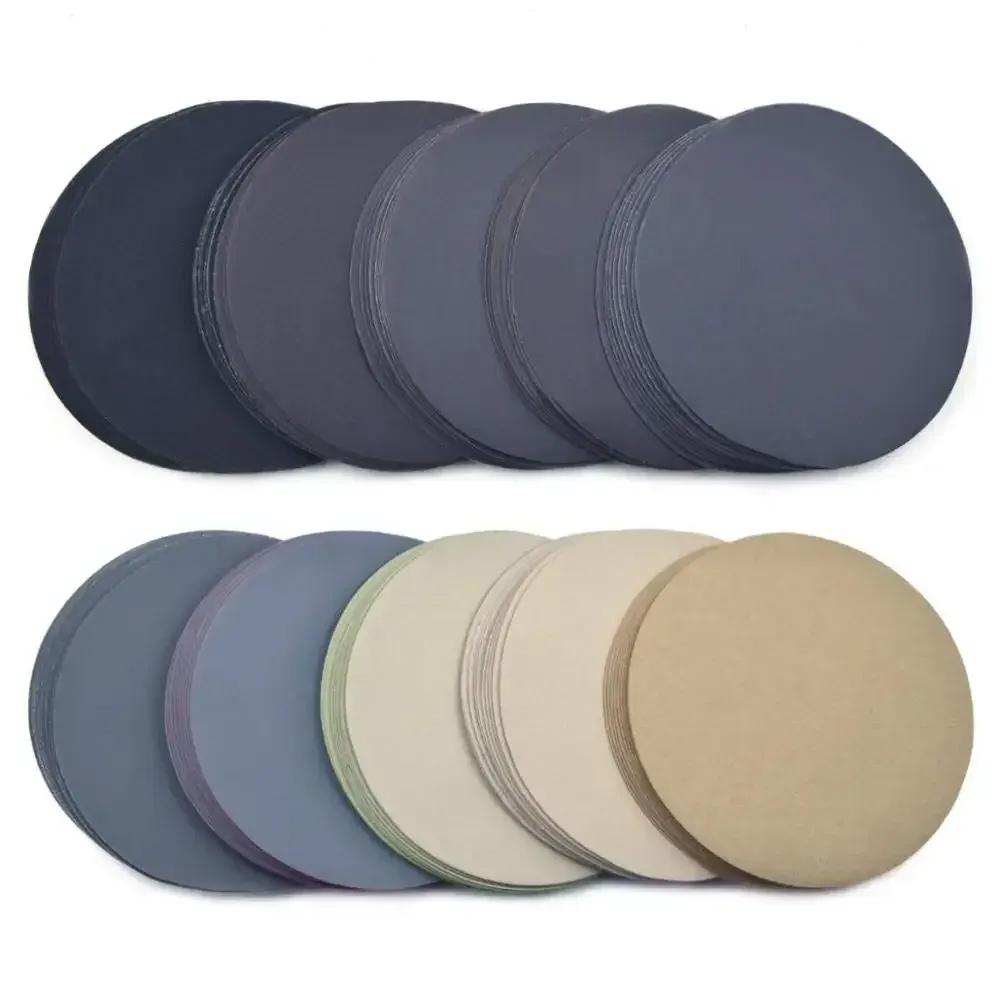 Lot de 50 disques abrasifs auto-agrippants 150 mm, grains 320 à 10 000, pour ponçage à sec ou à l'eau - Image 2