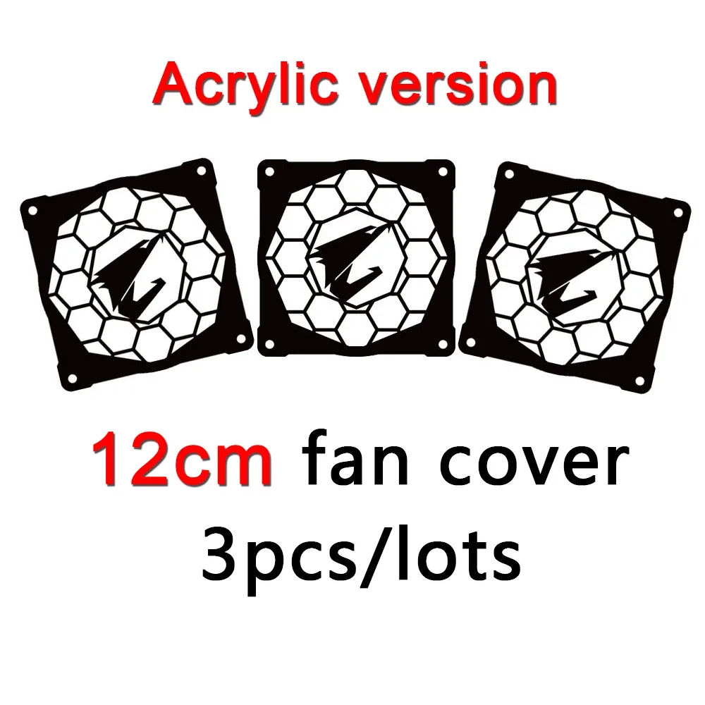 Lot de 3 grilles décoratives en acrylique pour ventilateur 120 mm slide 10