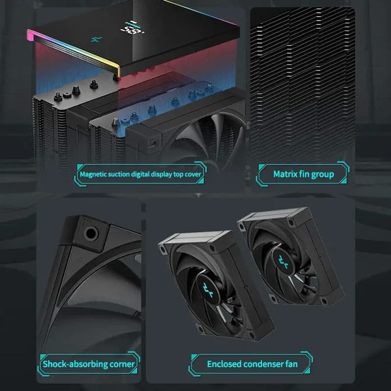 DeepCool AK620 Digital - Refroidisseur CPU Double Tour avec Affichage Numérique - Image 4
