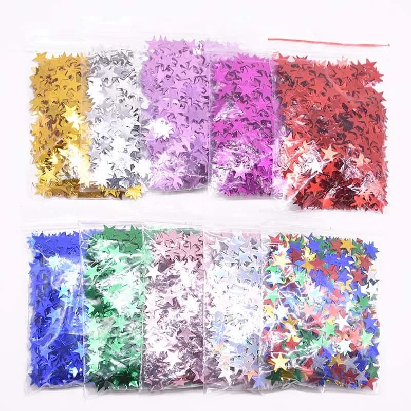 Confettis de table étoiles en acrylique (Or et Argent) - 15 g slide 2