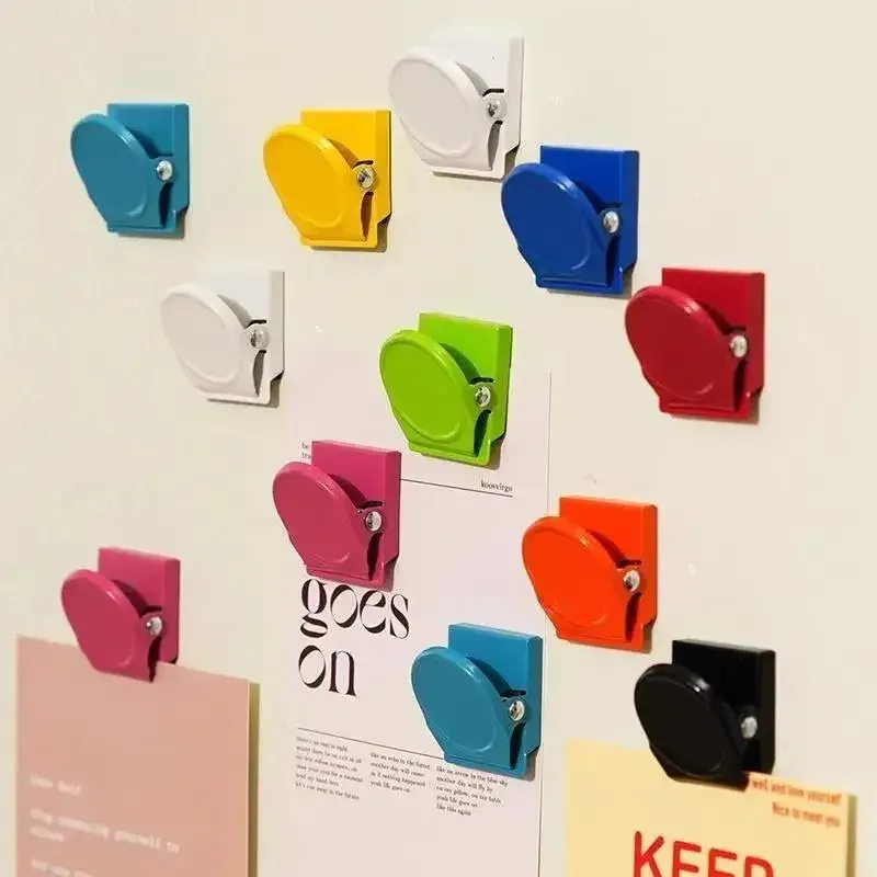 Lot de 5 clips magnétiques multicolores pour bureau et réfrigérateur - Image 1