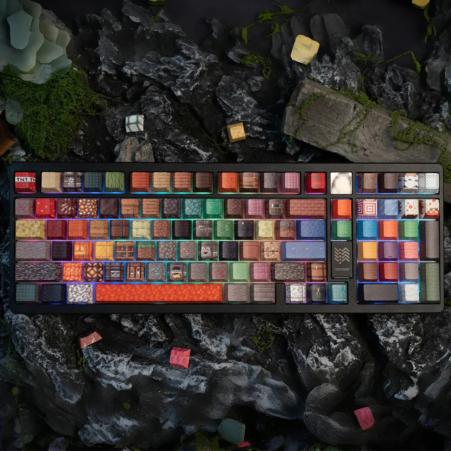 Set de Keycaps PBT 128 Touches - Profil Cherry - Légendes Latérales Rétroéclairées slide 3