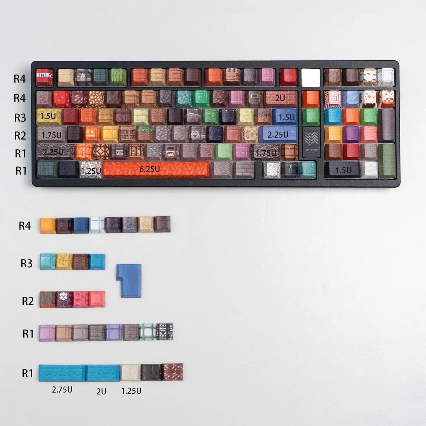 Set de Keycaps PBT 128 Touches - Profil Cherry - Légendes Latérales Rétroéclairées slide 7
