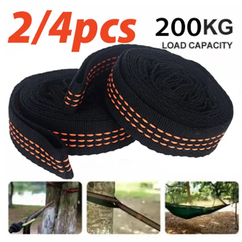 Sangles de hamac en polyester haute résistance, capacité 600 lb, lot de 2 ou 4 pièces