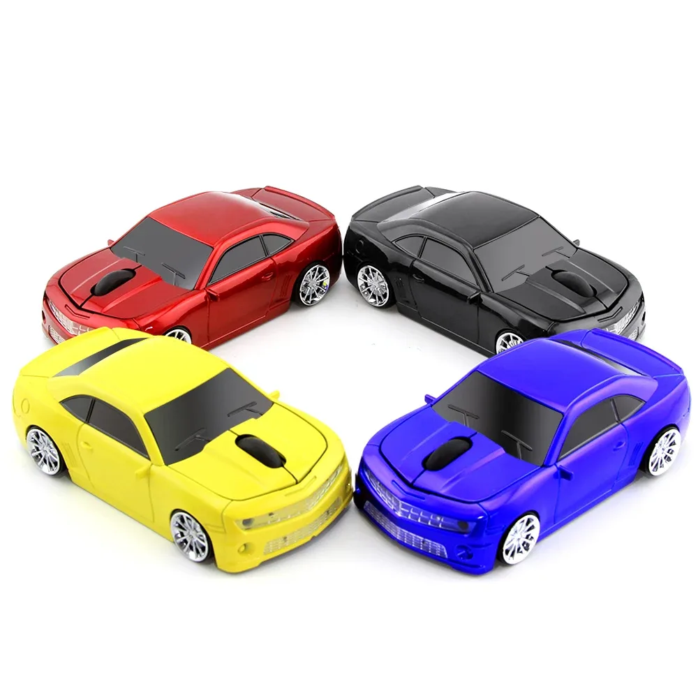 Souris optique sans fil en forme de voiture, ergonomique et silencieuse slide 4