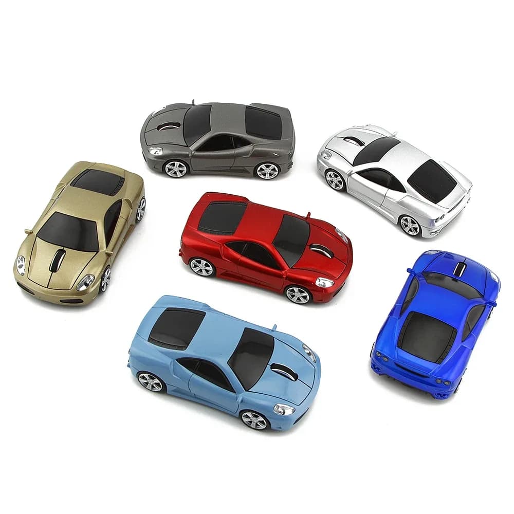 Souris optique sans fil en forme de voiture, ergonomique et silencieuse slide 6