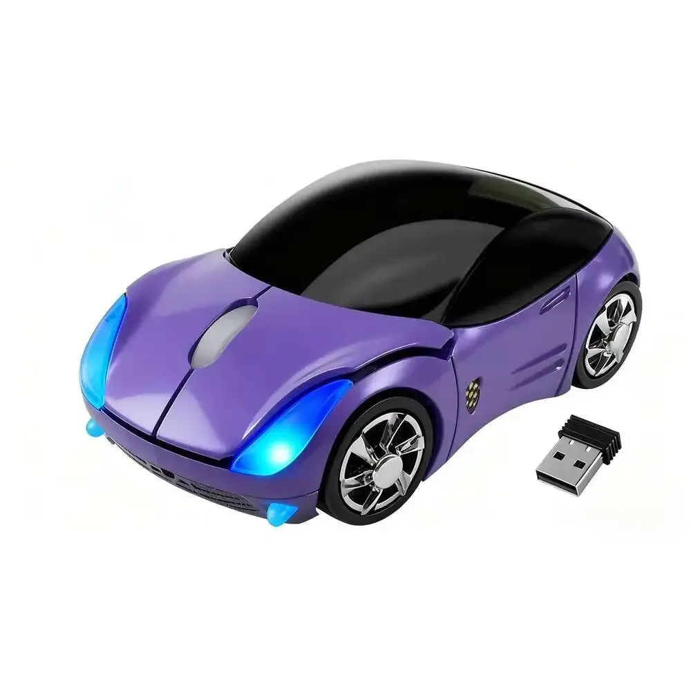 Souris optique sans fil en forme de voiture, ergonomique et silencieuse slide 19