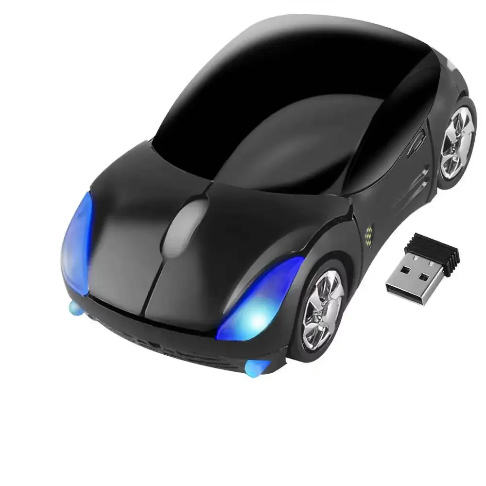 Souris optique sans fil en forme de voiture, ergonomique et silencieuse slide 27