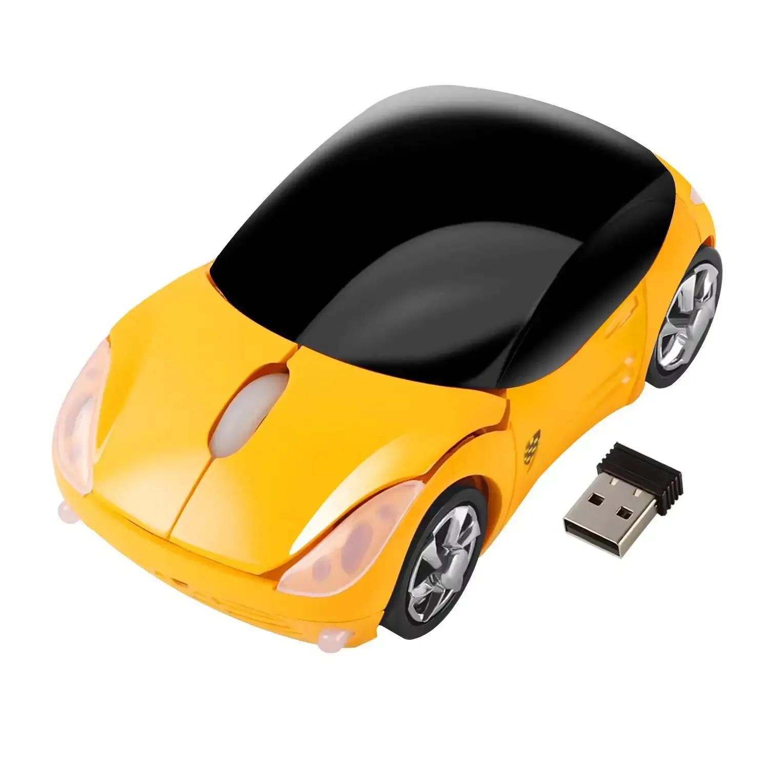 Souris optique sans fil en forme de voiture, ergonomique et silencieuse slide 25