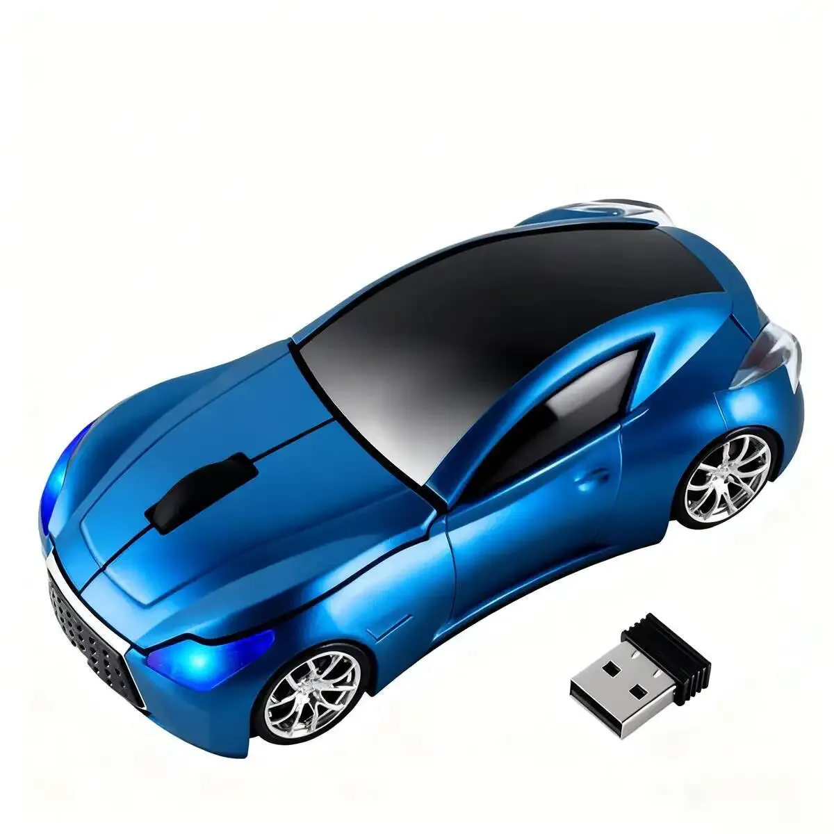 Souris optique sans fil en forme de voiture, ergonomique et silencieuse slide 12
