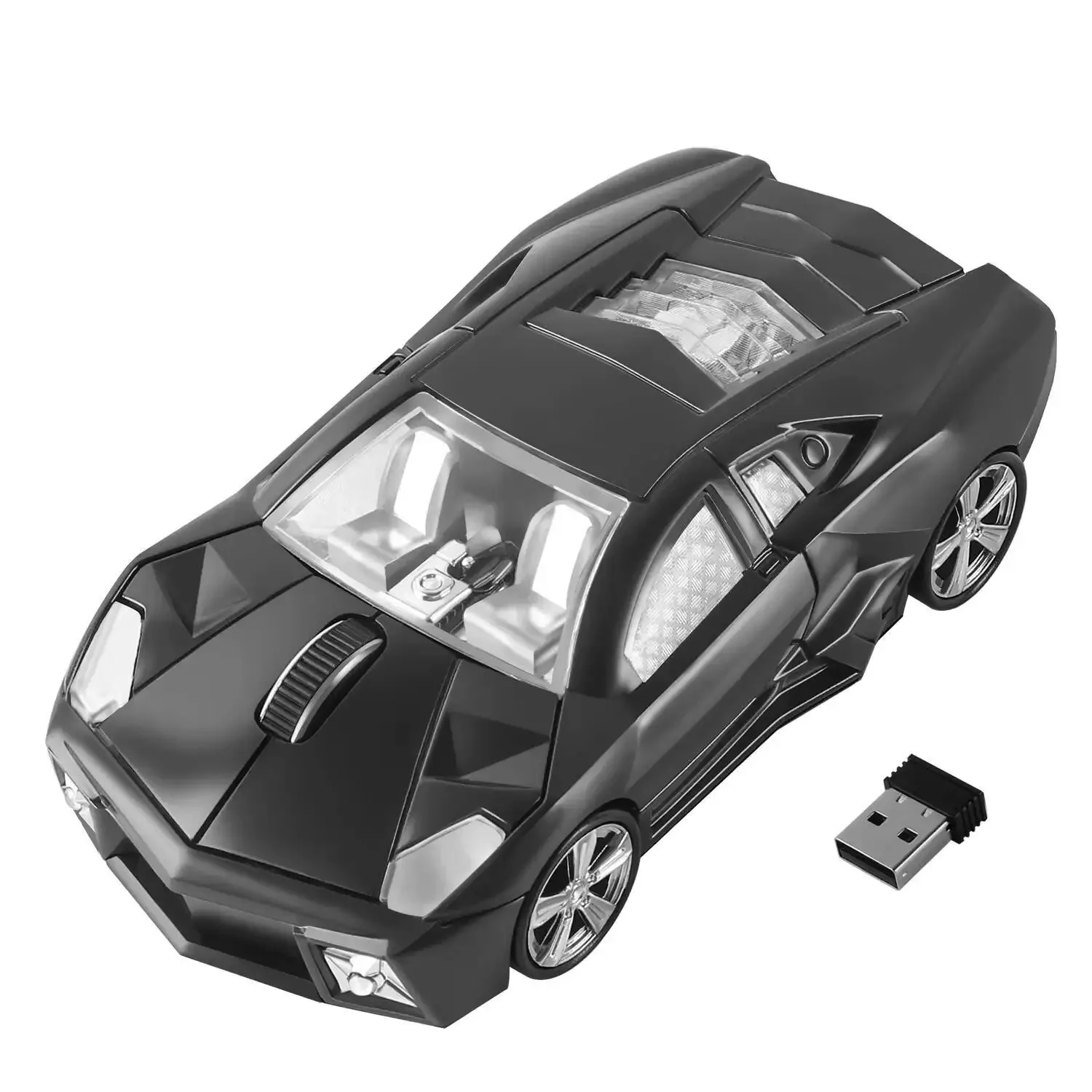 Souris optique sans fil en forme de voiture, ergonomique et silencieuse slide 10