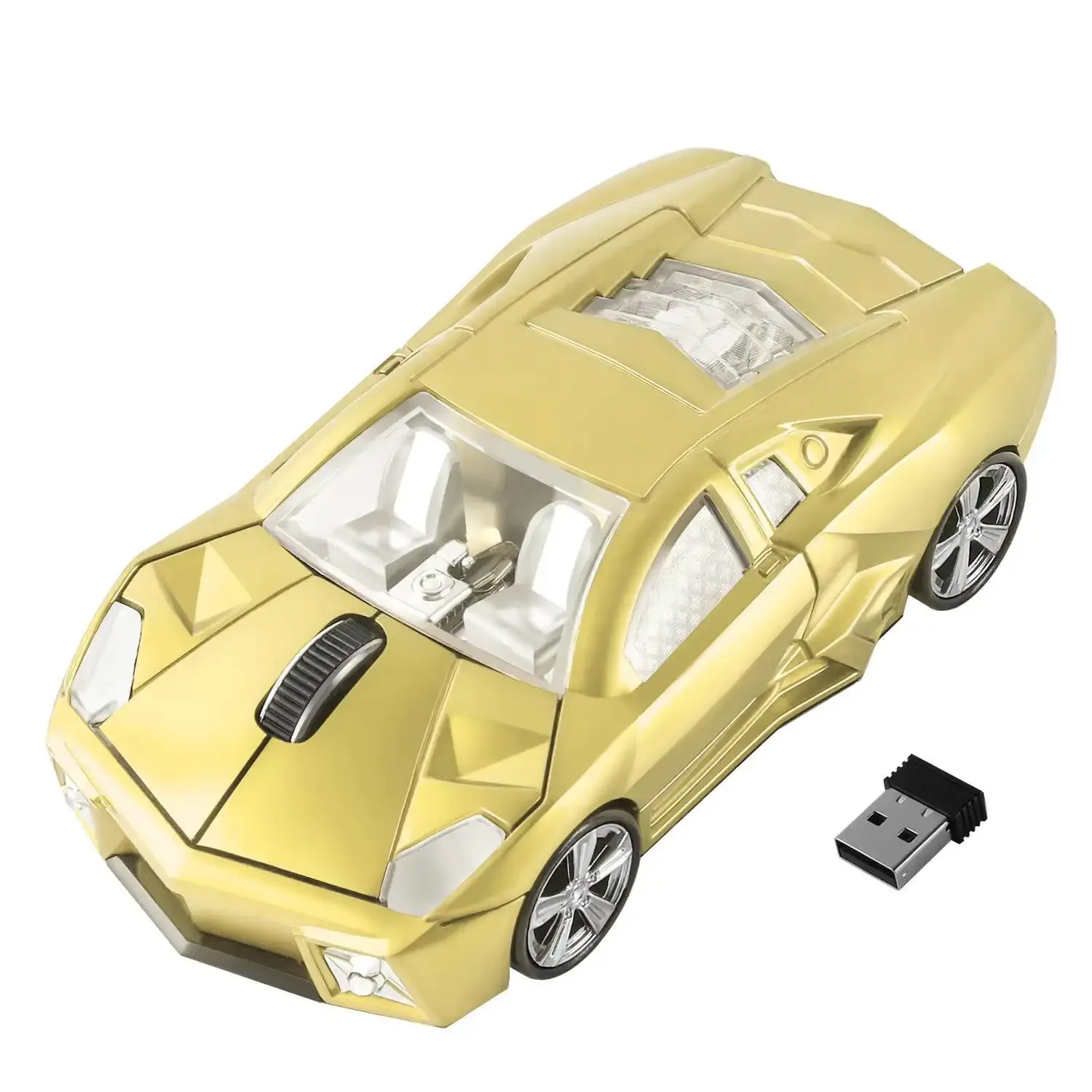 Souris optique sans fil en forme de voiture, ergonomique et silencieuse slide 8