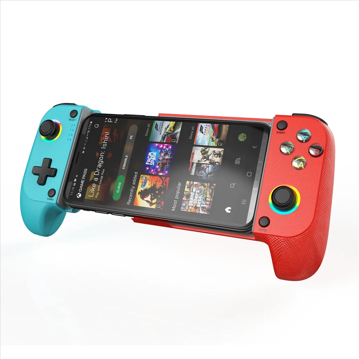 Manette de jeu sans fil 7009F pour iOS/Android - Joystick à effet Hall et éclairage RGB slide 8