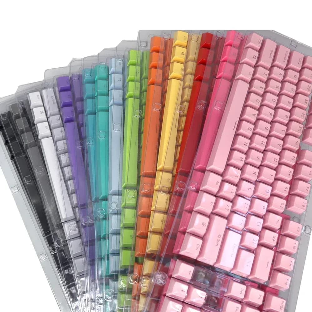 Set de 104 touches de remplacement pour clavier mécanique - PBT & ABS - Profil OEM - Double injection - Image 1