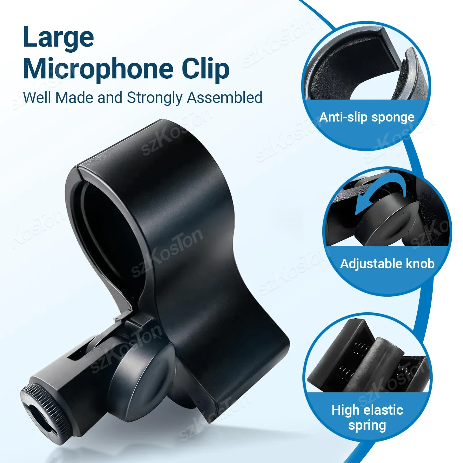 Support de microphone réglable pour micros à condensateur à large diamètre - Image 2