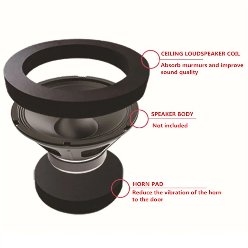 Lot de 4 mousses d'isolation acoustique pour haut-parleurs de voiture 6,5 pouces - Image 5