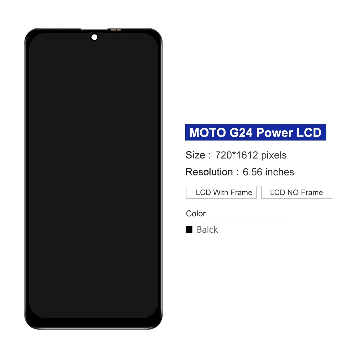Écran LCD et Vitre Tactile avec Châssis pour Motorola Moto G24 Power (6,56") slide 2