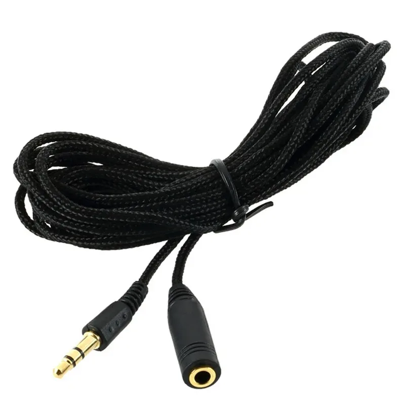 Rallonge audio jack 3,5 mm mâle vers femelle en nylon (3 m / 5 m) slide 3