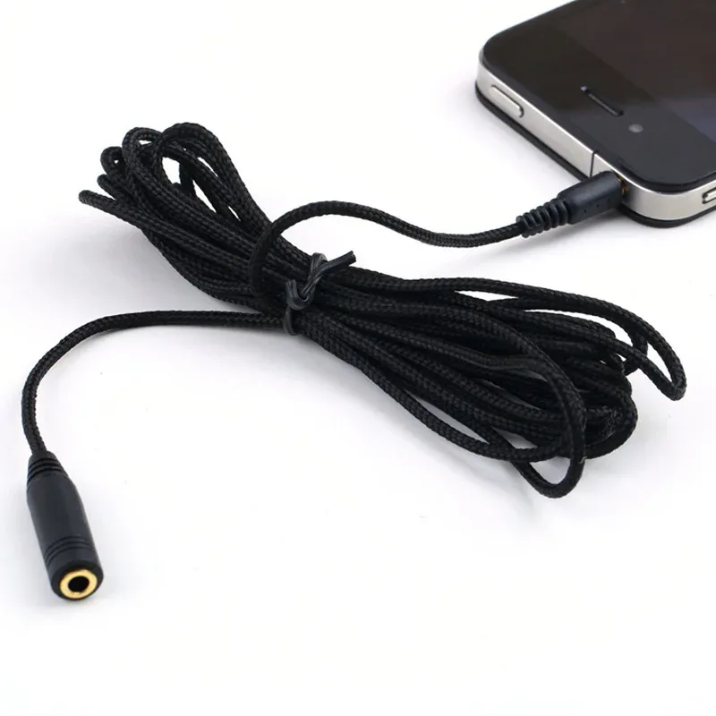 Rallonge audio jack 3,5 mm mâle vers femelle en nylon (3 m / 5 m) slide 4