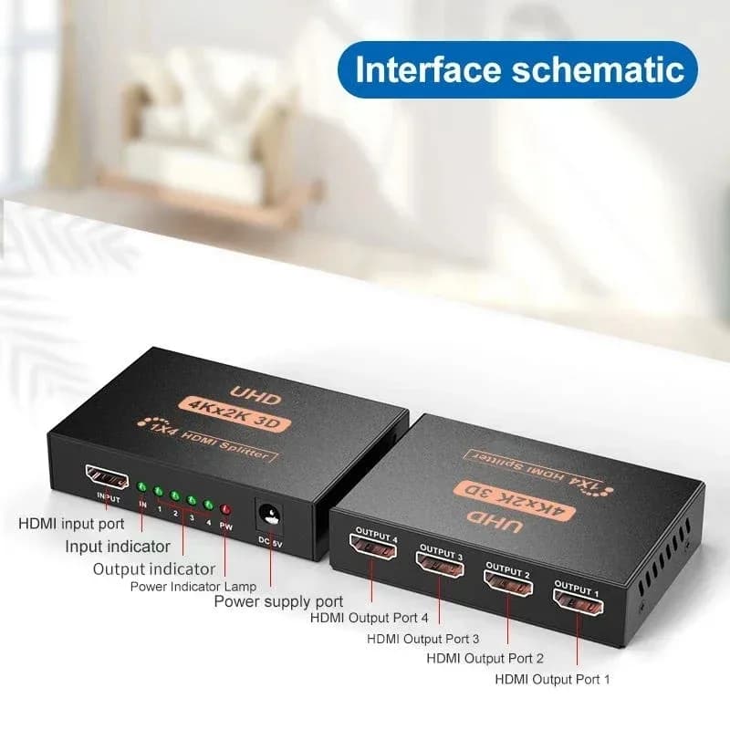Répartiteur HDMI 1x4 4K - 1 Entrée 4 Sorties slide 5