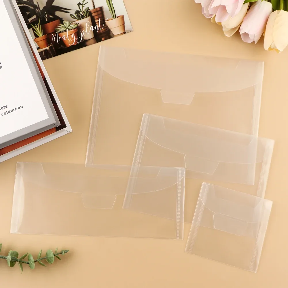 Lot de 10 pochettes de rangement transparentes pour tampons et matrices de découpe slide 3