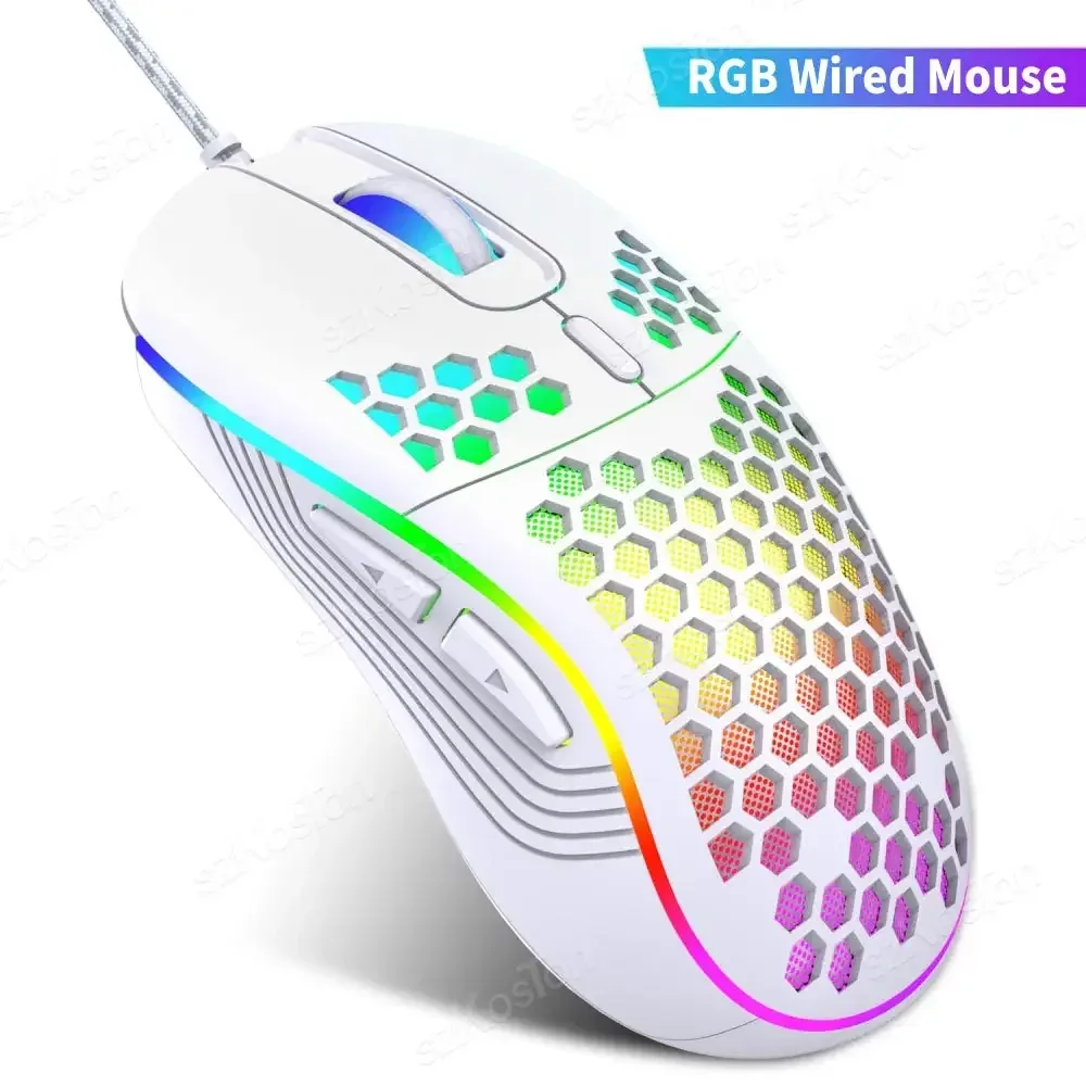 Souris Gaming Sans Fil (2,4 GHz) et Filaire - Rechargeable USB-C - Design Nid d'Abeille - RGB slide 7