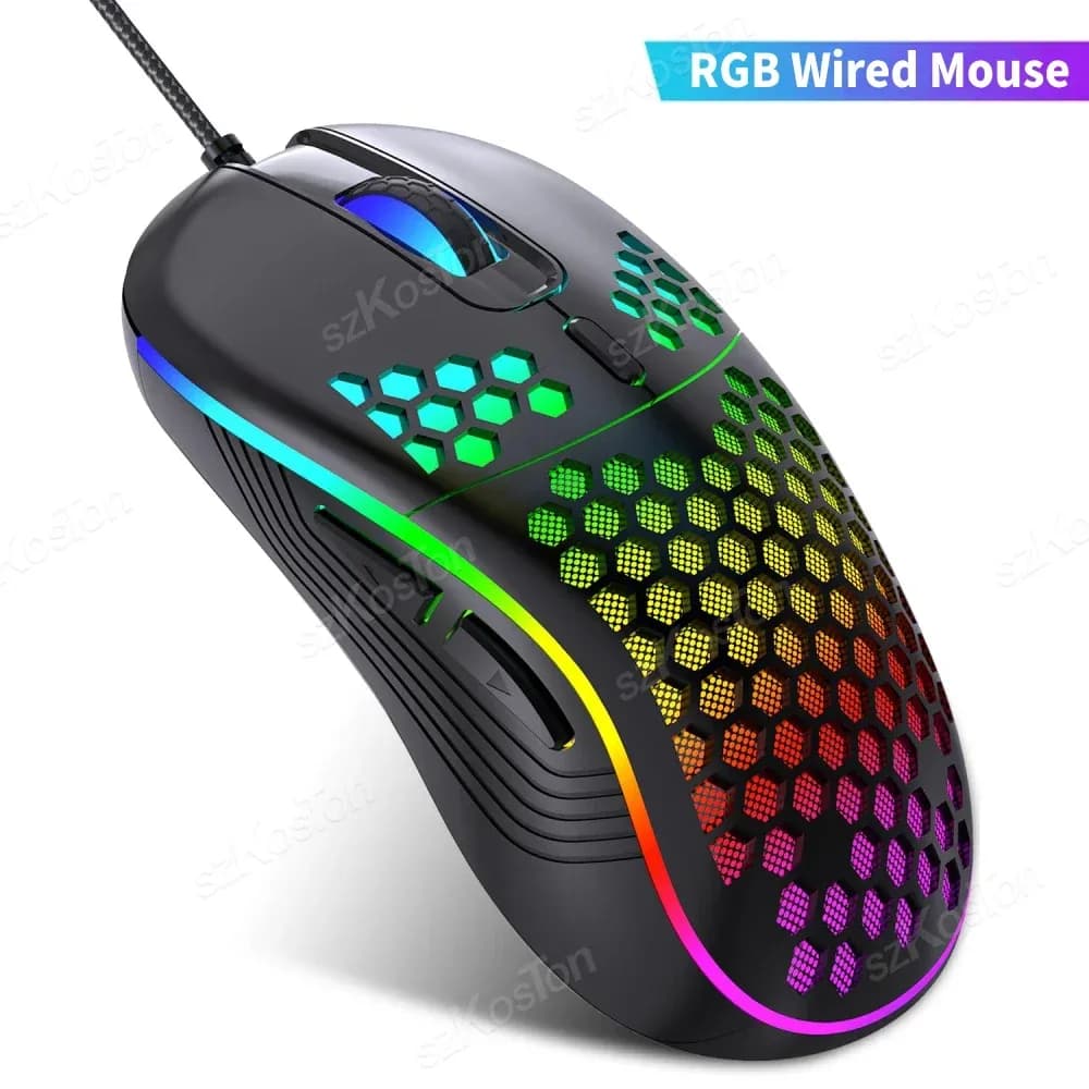 Souris Gaming Sans Fil (2,4 GHz) et Filaire - Rechargeable USB-C - Design Nid d'Abeille - RGB slide 9
