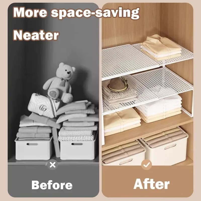 Étagère de rangement empilable et modulable pour garde-robe - Image 3