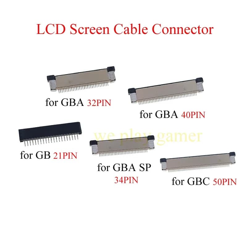 Connecteur de nappe d'écran LCD pour Game Boy (GB, GBC, GBA, GBA SP)
