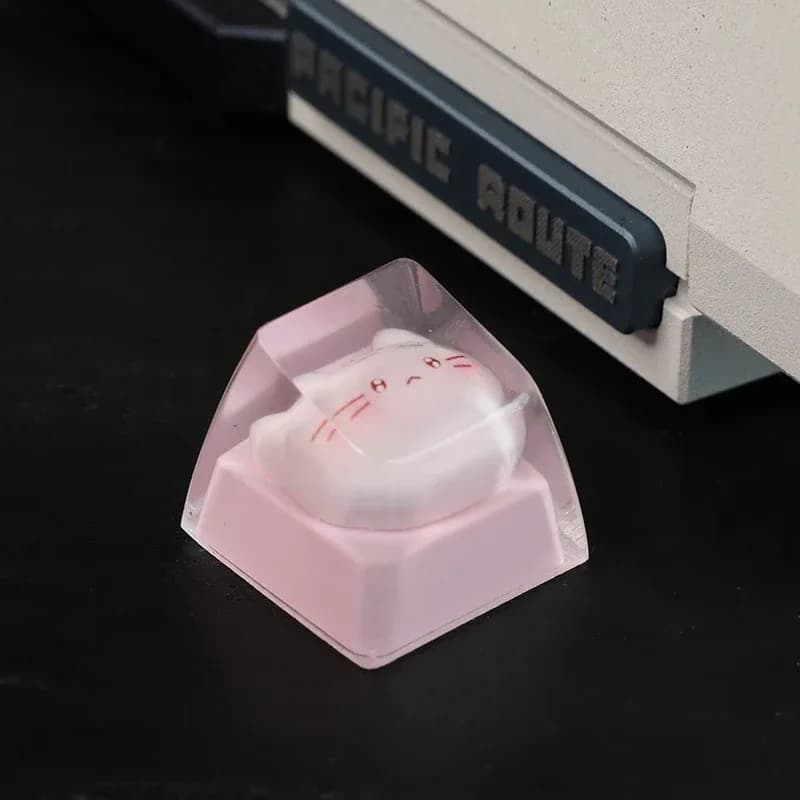 Keycap translucide motif chat pour clavier mécanique - Image 2