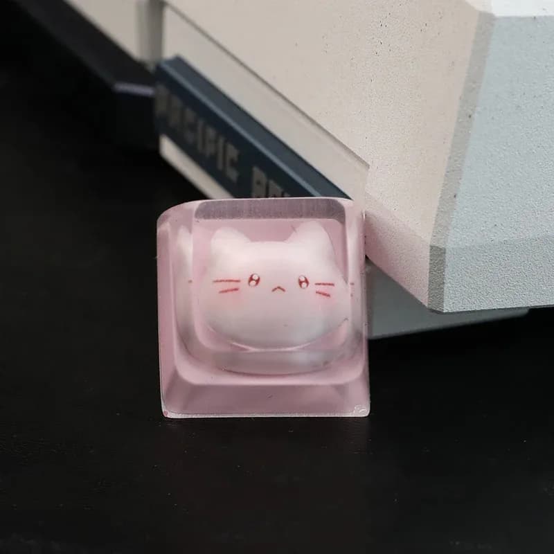 Keycap translucide motif chat pour clavier mécanique - Image 5