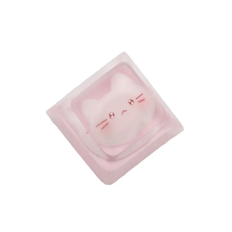 Keycap translucide motif chat pour clavier mécanique slide 7