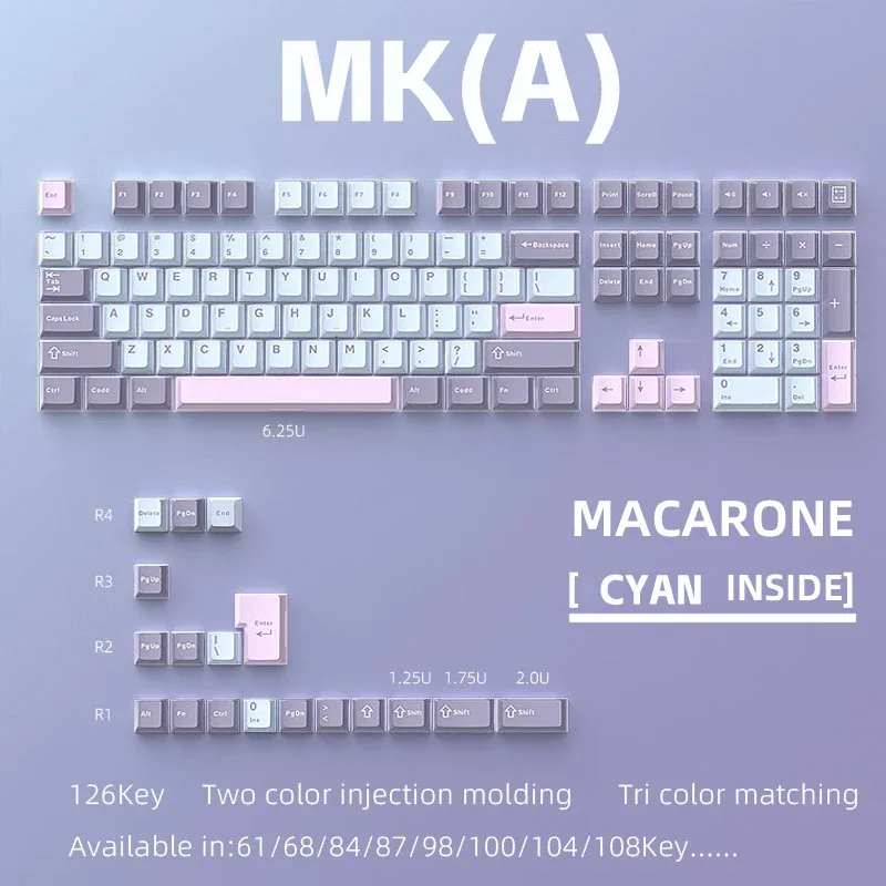 Set de 126 Touches pour Clavier Mécanique - Compatible Switch MX - Image 4