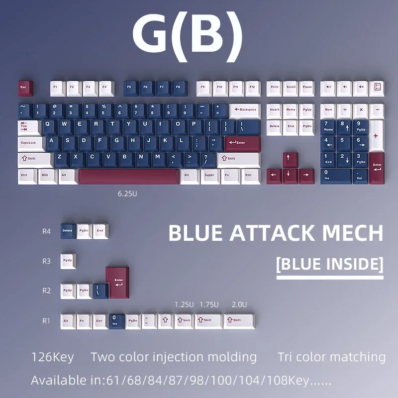 Set de 126 Touches pour Clavier Mécanique - Compatible Switch MX slide 10