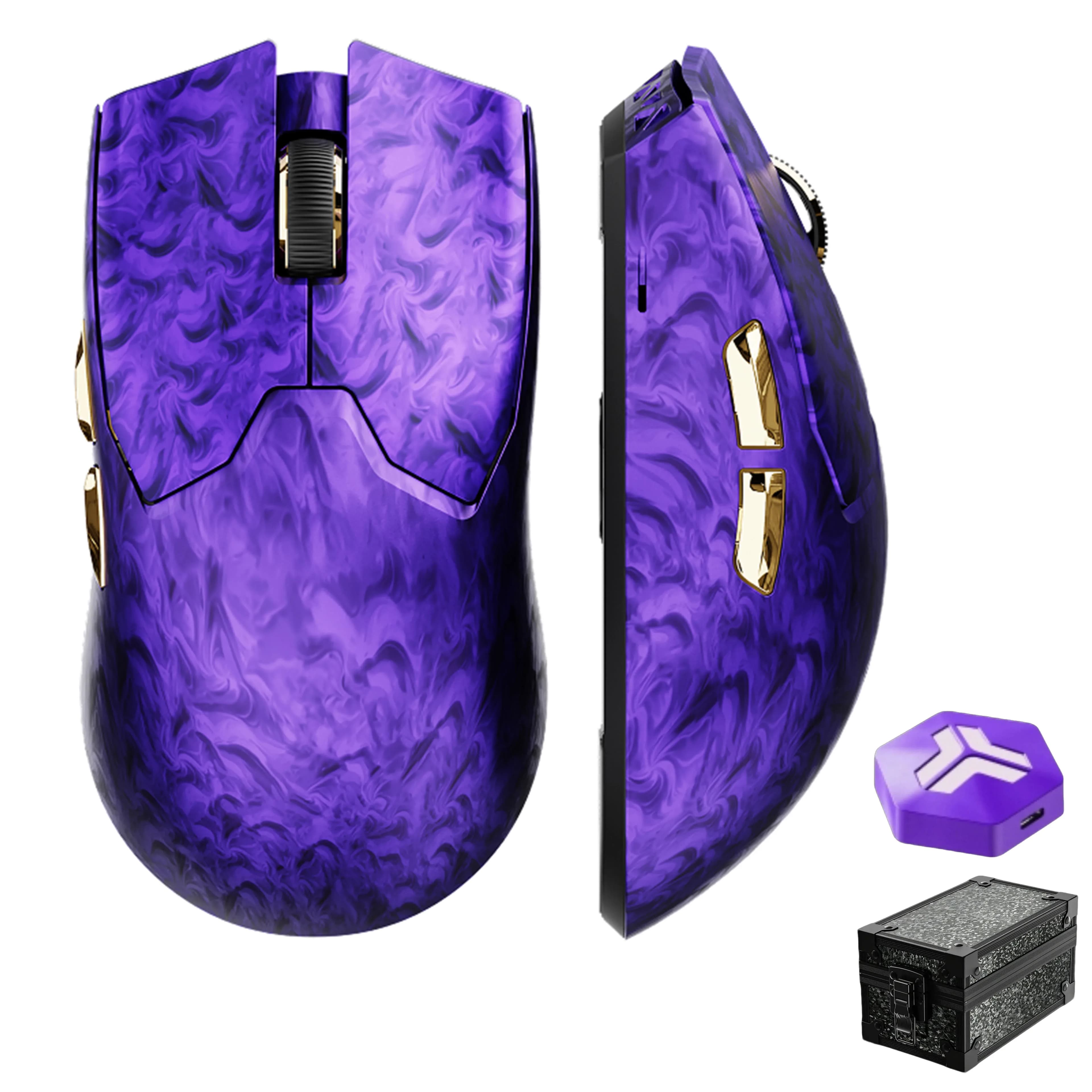 Souris de jeu sans fil EWEADN Z7 en fibre de carbone, capteur PAW3950, 8K, légère et ergonomique slide 8