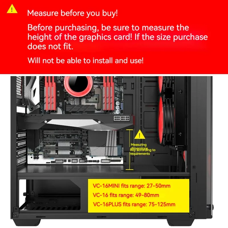 Support de carte graphique télescopique en métal avec base magnétique - Image 2
