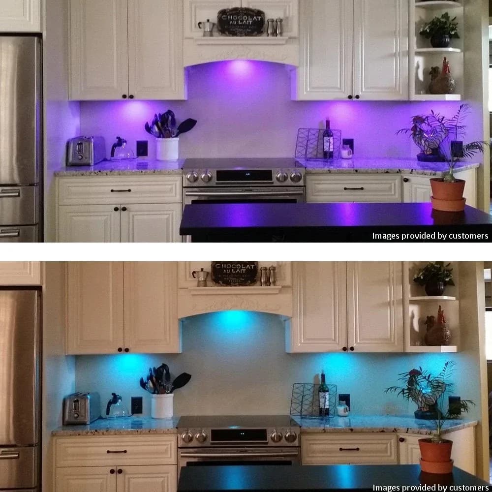 Lot de 4/6 Spots LED RGB WiFi Ronds pour Sous-Meuble et Vitrine, Kit avec Application et Télécommande - Image 3