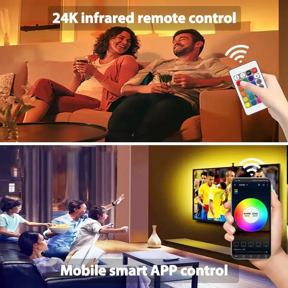 Lot de 4/6 Spots LED RGB WiFi Ronds pour Sous-Meuble et Vitrine, Kit avec Application et Télécommande - Image 2