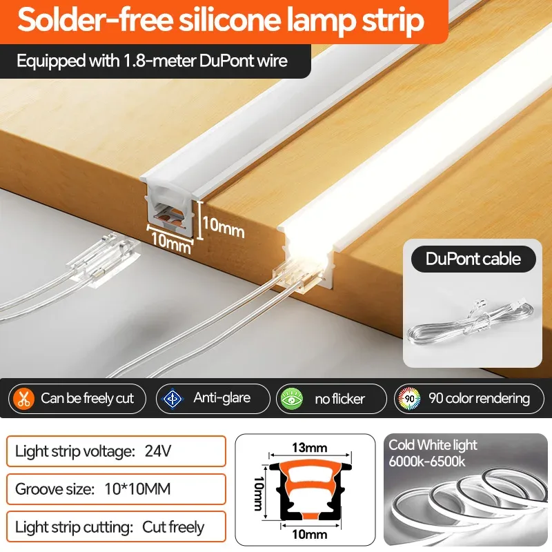 Ruban LED Néon 24V Flexible avec Connecteur Dupont - Sécable - 3 Couleurs au Choix slide 8