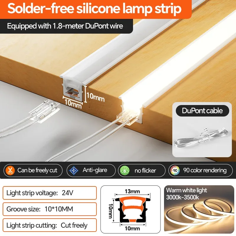 Ruban LED Néon 24V Flexible avec Connecteur Dupont - Sécable - 3 Couleurs au Choix slide 7