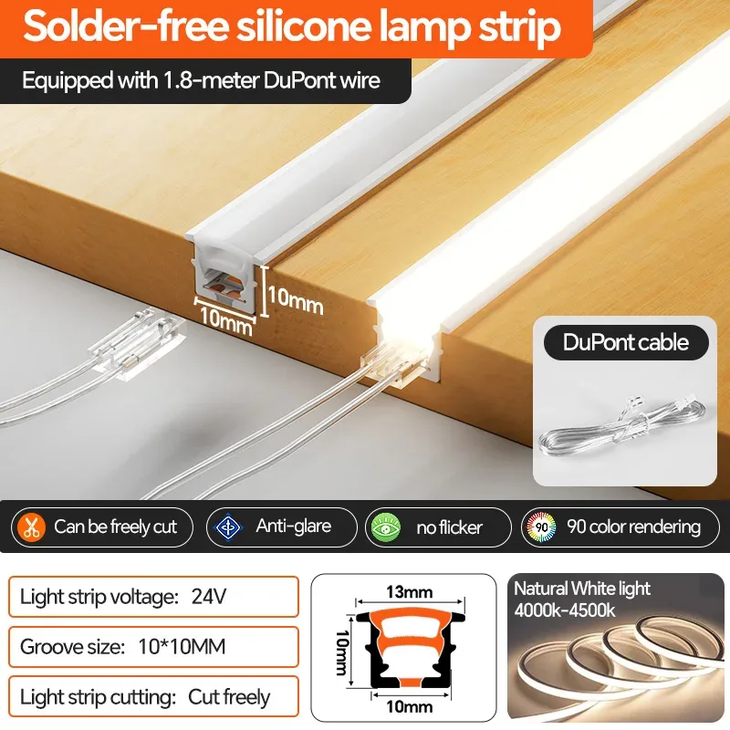 Ruban LED Néon 24V Flexible avec Connecteur Dupont - Sécable - 3 Couleurs au Choix slide 9
