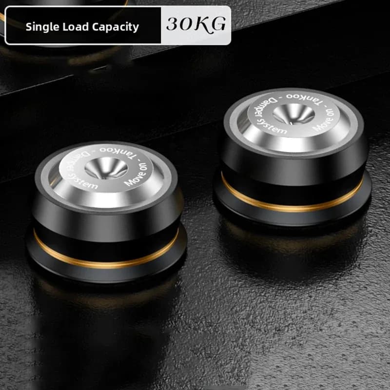 Lot de 4 pointes de découplage pour enceintes et caisson de basses Hi-Fi - Image 1