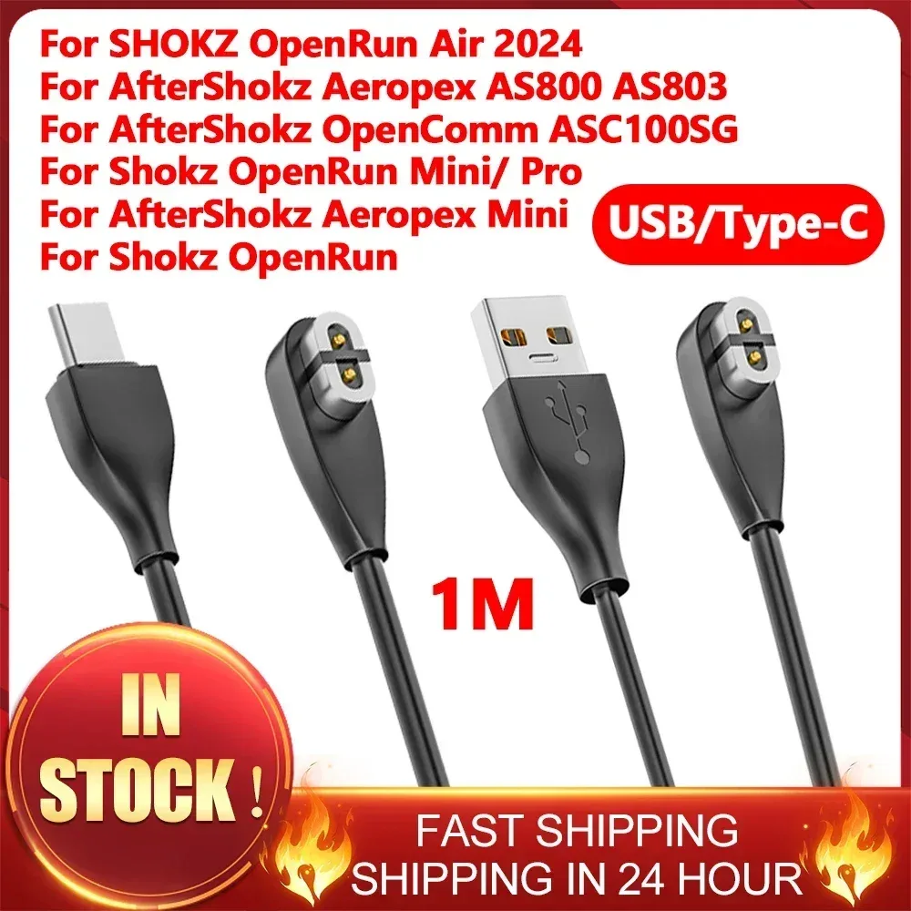 Câble de charge magnétique USB pour Shokz OpenRun Air et Aftershokz Aeropex AS800 / S803 / S810 - Image 1