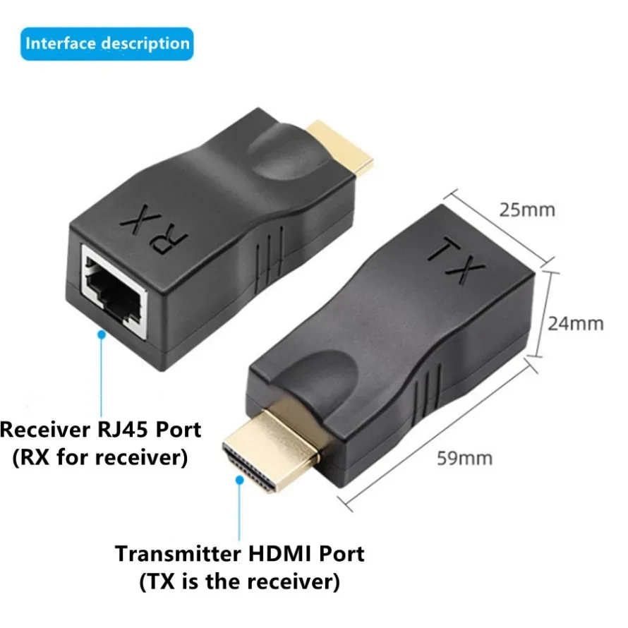Paire de prolongateurs HDMI vers RJ45 sur câble Cat6 - 1080p - Jusqu'à 30m - Image 6