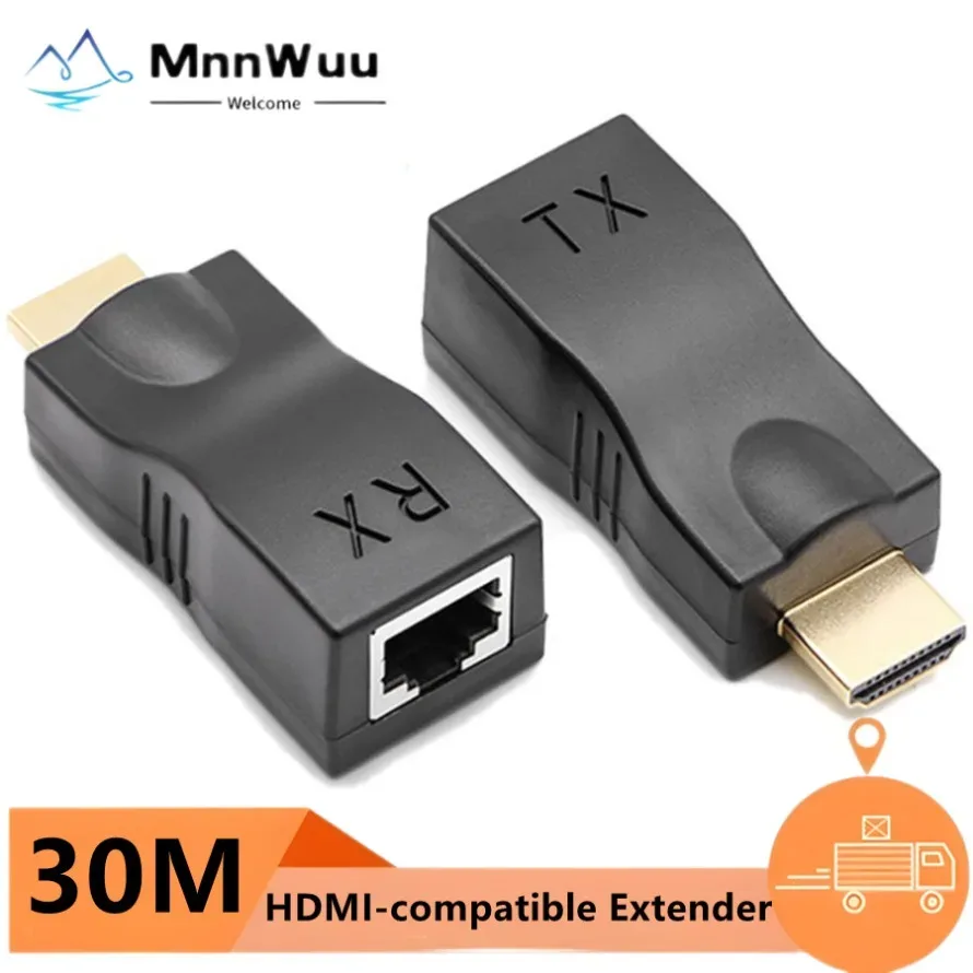 Paire de prolongateurs HDMI vers RJ45 sur câble Cat6 - 1080p - Jusqu'à 30m - Image 1